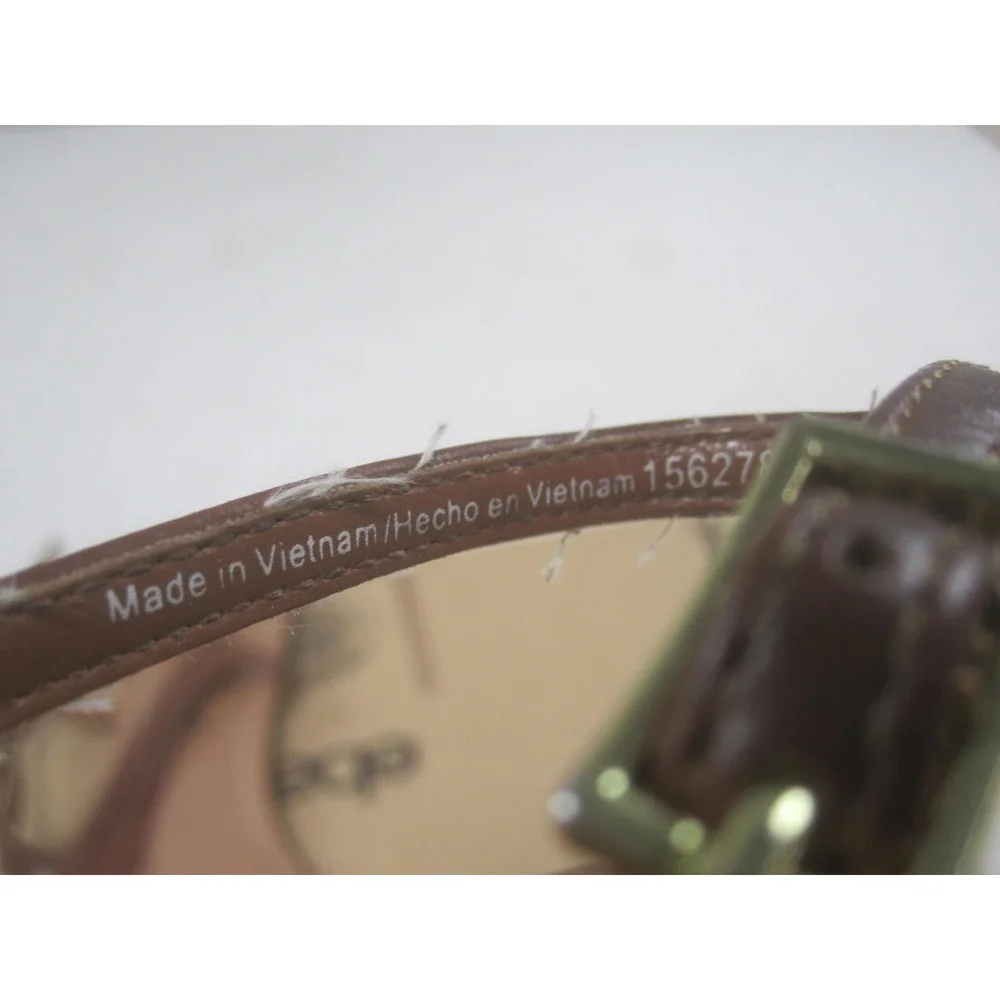 American Eagle Sandals Womens Size 10 Brown Braided Thong Slingback Strappy Flat